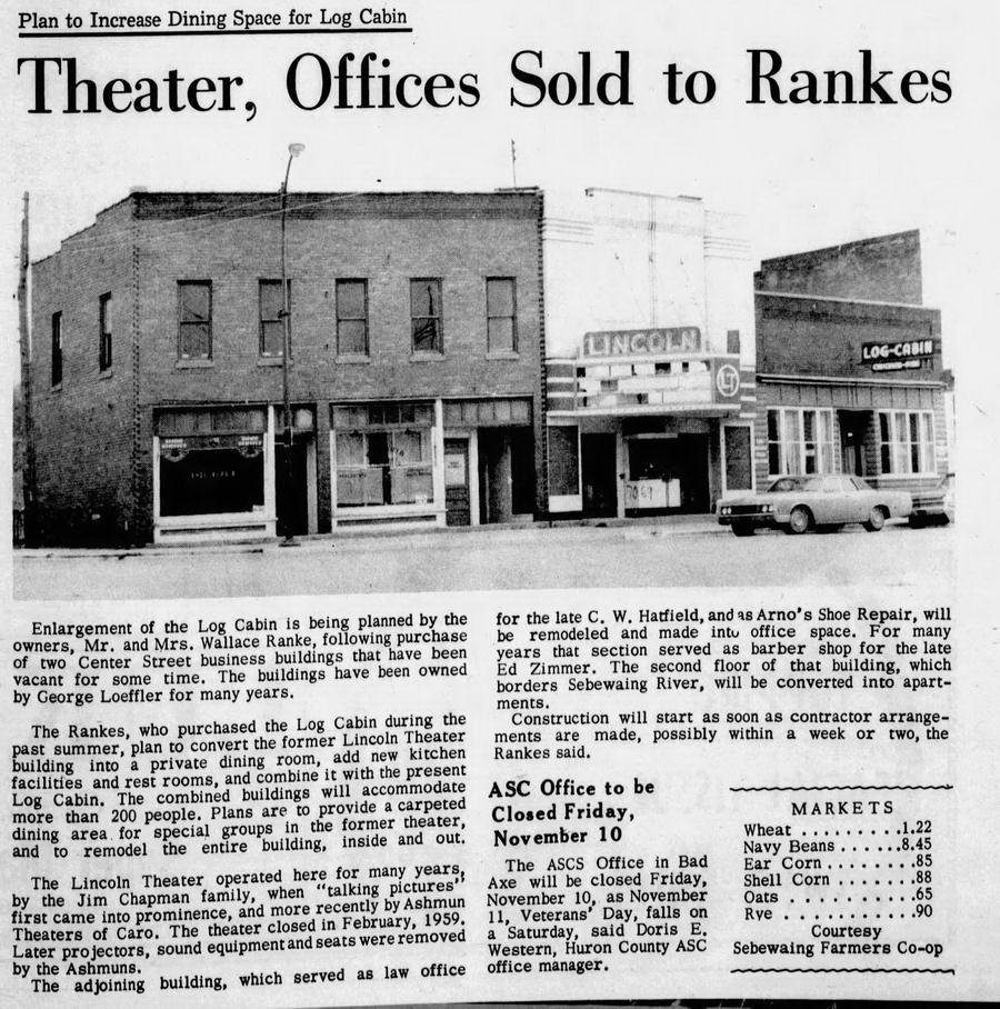 Lincoln Theatre - Nov 9 1967 Artilce On Sale (newer photo)